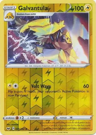 Sword & Shield Galvantula #71/202 reverse holo